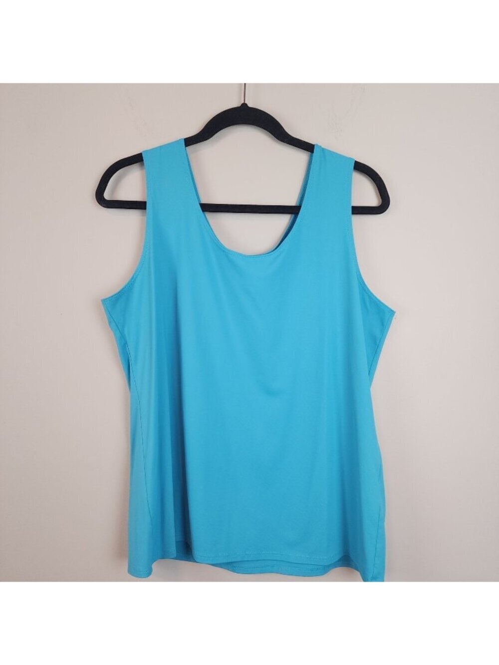 Chico's blue tank top sz 3 XL layers stretchy